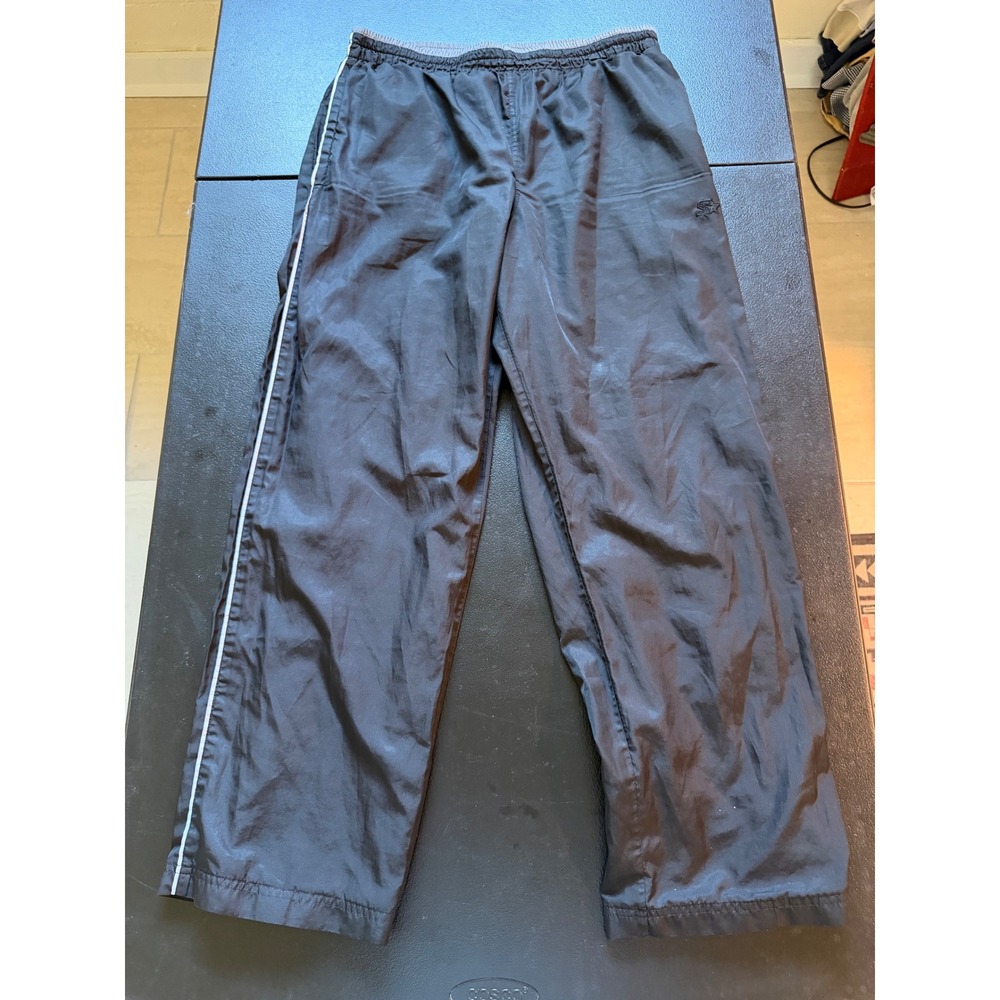 Starter Mens Track Pants Black Mesh Lined Windbreaker Side Stripe RN 70892 M